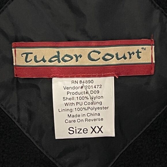 Tudor Court Red Jacket Windbreaker Removable Hood Fleece Lined Long Sleeves XX - Picture 6 of 16